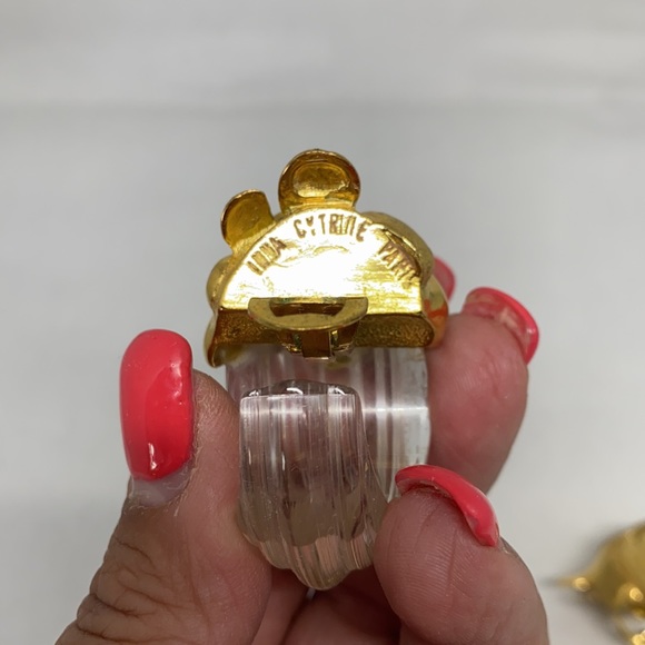 Stunning signed Inna Cytrine Paris lucite earrings - Picture 8 of 11